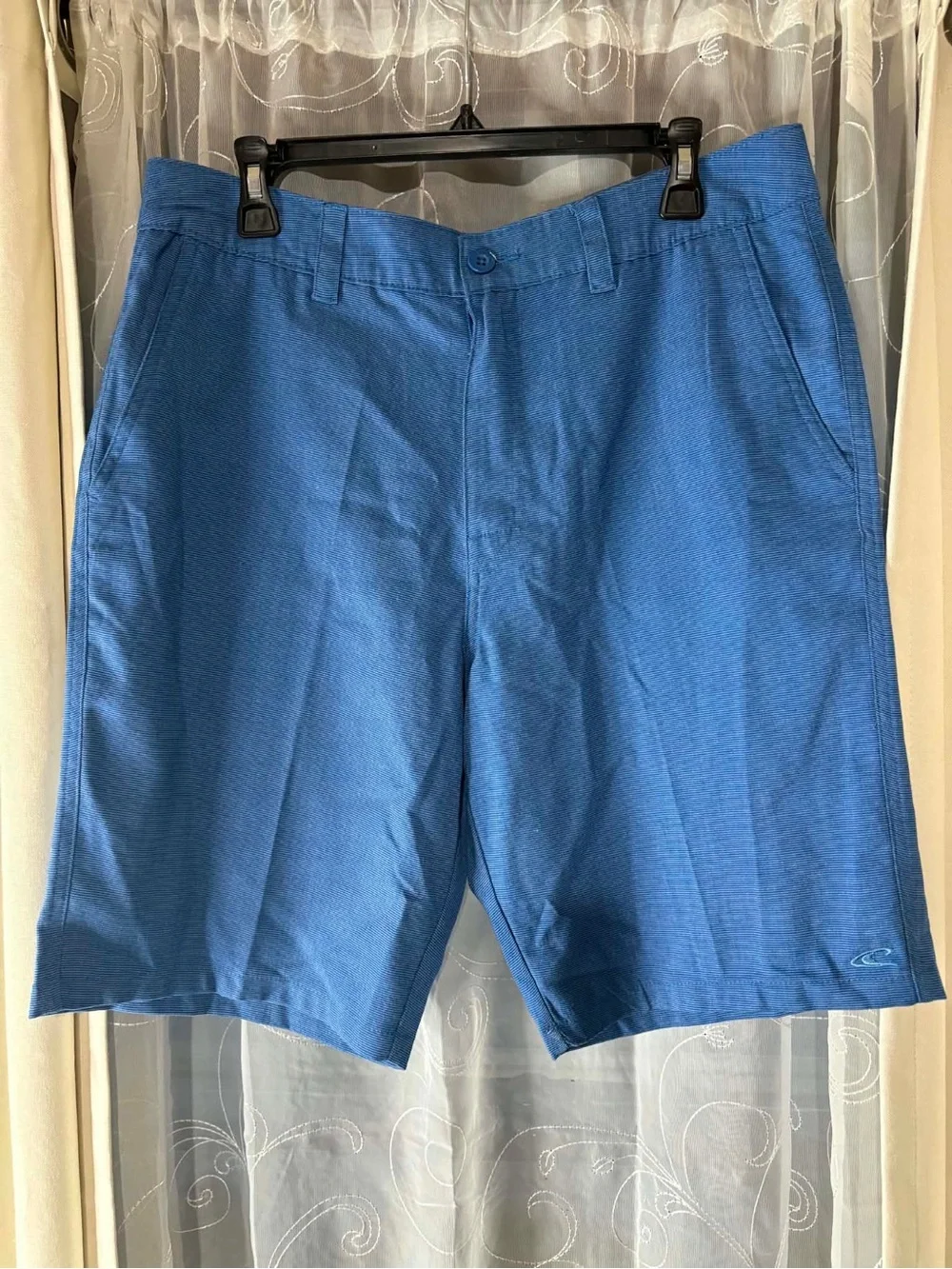 O’Neill Men's Blue Performance textured hybrid Stretch Shorts Blue size 34 inch